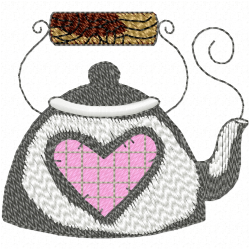 Teapots Embroidery Design 9 Teapots Embroidery Design 9